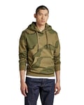 G-STAR RAW Men's Desert Camo Hoodie, Multicolour (smoke olive desert camo D22755-D325-D936), XXL