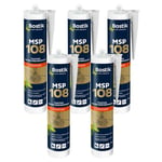 Mastic ms polymères de fixation hautes performances 290 ml blanc (5 pcs) Bostik MSP108