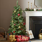 Home Argos 5ft Prelit Warm White & Decorated Christmas Tree