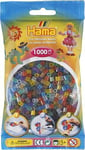 SACHET DE 1000 PERLES A REPASSER HAMA MIDI COULEURS ASSORTIES TRANSPARENTES - LO