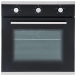 SIA 60cm Single Electric Oven, 4 Zone Solid Plate Hob & Smoked Glass Cooker Hood