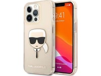 Karl Lagerfeld Etui Karl Lagerfeld Klhcp13xkhtuglgo Apple Iphone 13 Pro Max Złoty/Gold Hardcase Glitter Karl`S Head