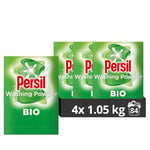 Persil Bio Washing Powder 100% recyclable pack for stain removal first time 4x 1.05 kg (84 washes)