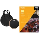 TIGER TDA4-10 10" Drum Practice Pad with Carry Bag - Desktop or Stand Mountable & Trinity College London Rock & Pop 2018 Drums Grade 1 (Trinity Rock & Pop)