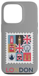 iPhone 13 Pro London Stamp with Iconic Landmarks - London Souvenir Case