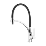 Ibergrif Praga - Robinet de Cuisine Flexible, Mitigeur d'évier avec Ducha Main, Chrome