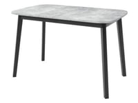 Magov - table à manger extensible - gris et noir - 4 personnes - Best Mobilier