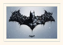 Pyramid International Batman Arkham Origins (Logo) -Mounted Print Memorabilia 30 x 40cm, Paper, Multicoloured, 30 x 40 x 1.3 cm