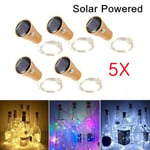 5x 3colors 2m Shaped 20 Led Night Fairy String Light Solar Wine Green