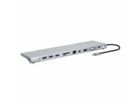 Manhattan 130578, Koblet Med Ledninger (Ikke Trådløs), Usb 3.2 Gen 1 (3.1 Gen 1) Type-C, 100 W, 10,100,1000 Mbit/S, Aluminium, Microsd (Transflash), Sd, Sdhc, Sdxc