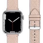 Apple Watch 7/8/9 41mm etc Urrem i Læder - Rose Gold