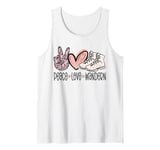 Peace Love Hiking Funny Hiking Alpinist Mountain Hiker Tank Top