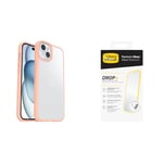 Otterbox Protective Sleek Case Apple iPhone 15 Plus/iPhone 14 Plus Peach Perfect - Clear/Peach - ProPack with Premium Tempered Glass Protector