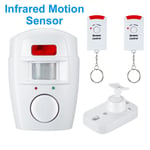 Wireless Infrared Alarm System PIR Motion Sensor Detector Home Security Alert