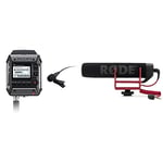 Zoom F1-LP/UK Field Recorder Plus Lavalier Mic Pack & RØDE Auxiliary VideoMic GO Lightweight On-camera Shotgun Microphone for Filmmaking, Content Creation and Location Recording