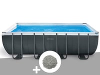 Kit piscine tubulaire Intex Ultra XTR Frame rectangulaire 5,49 x 2,74 x 1,32 m + 10 kg de zéolite