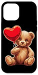 Coque pour iPhone 12 Pro Max Ours en peluche coeur amour joyeux Saint-Valentin