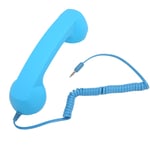 (Sky Blue 30/40lb)3.5mm Retro Handset Cell Phone Receiver Microphone Speaker