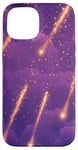 iPhone 15 Celestial Falling Stars in Starry Night Sky Aesthetics Case