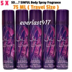 SO...? SINFUL Body Spray Fragrance With Attitude Perfume  Pour Le Crops, 5 X75ML