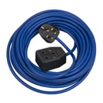 Sealey Extension Lead 14m 240V 13A 1.5mm Blue Extension Leads & Plugs EL15240