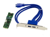KALEA-INFORMATIQUE Carte contrôleur M.2 (M2 NGFF Type PCIe M ou B+M Key) 2 Ports USB 3.0 sur équerre avec Chipset NEC D720202