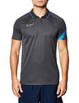 Nike Academy Pro Polo Homme, Anthracite/Photo Blue/White, FR : L (Taille Fabricant : L)