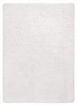 Misento Shaggy Tapis en polypropylène, Couleur crème Blanc, 50 x 80 cm