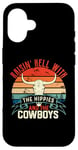 iPhone 16 Raisin' Hell With The Hippies And Cowboys Shirt Western Case