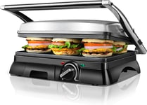 Aigostar Sandwich Toaster 2000W Toastie Maker, Deep Fill Panini Press with 180°