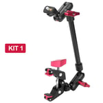 Bras magique à friction articulé réglable",ensemble de super pinces pour moniteur de terrain,lumière de remplissage vidéo LED,téléphone intelligent,"caméra GoPro - Type KIT 1