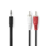 Cable avec fiche jack 3,5mm stéréo mâle et fiche rca x2 mâles- 1m50