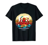 Sushi Kraken Octopus Japanese Food Retro Sunset Sea Monster T-Shirt