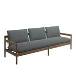 Gloster - Saranac 3-Seater Sofa - Fabric Grade D - Wave Gravel - Utomhussoffor - Mark Gabbertas