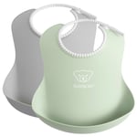 BabyBjörn 2-Pack Smekker Powder Green/Grey | Grå | 0-3