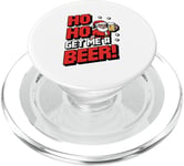 Ho Ho Ho! Get Me A Beer! 8-bit Santa Christmas Festive Beer PopSockets PopGrip for MagSafe