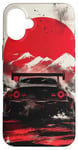 Coque pour iPhone 16 Plus JDM Cyber Samurai Art Japonais Drift Car Urban