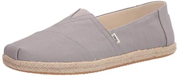 TOMS MEN ALPARGATA ROPE Drizzle Grey Slubby Woven UK6