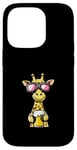 Coque pour iPhone 14 Pro Girafe de ski avec bière | Apres Ski Comic