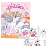 Leksaker Ylvi Pyssel bok Create your UNICORN med 64st Stickers R