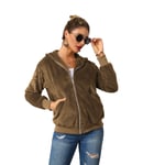 BALALALA Manteau Femme Casual Chaud Peluche Oversize Manches Longues Veste Cardigan Bouton Blouson Devant Ouvert Poches Coton Outwear Automne Hiver