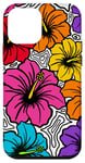 Coque pour iPhone 12 mini Hibiscus Fleurs Tropicales Été Hawaïen Couleurs Vives