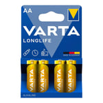 LUNA VARTA BATTERI LONGLIFE AA LR06 1,5V 4pk