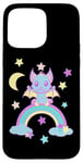 Coque pour iPhone 15 Pro Max Chauve-souris pour Halloween - Arc-en-ciel - Pour enfant