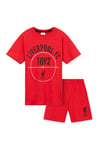 Liverpool Fc Kids Boys Pyjama Set - Shorts And T-Shirt Short Sleeves Nightwear