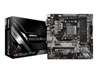 ASRock B450M PRO4 - Carte-mère - micro ATX - Socket AM4 - AMD B450 Chipset - USB 3.1 Gen 1, USB-C Gen2, USB 3.1 Gen 2 - Gigabit LAN - carte graphique embarquée (unité centrale requise) - audio HD (8 canaux)