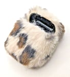 AirPods Plush Silicone Case - Leopard Print White for AirPods 1 & 2