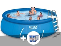 Kit piscine autoportée Intex Easy Set 4,57 x 1,22 m + 6 cartouches