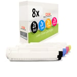 8x MWT Toner XXL for OKI MC-862-CDXN