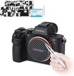 - Autocollant De Protection Pour Appareil Photo Sony A7 Ii A7R Ii A7S Ii A7M2 A7Rm2 A7Sm2, Film Protecteur Anti-Rayures Antidérapant, Motif En Fibre De Carbone